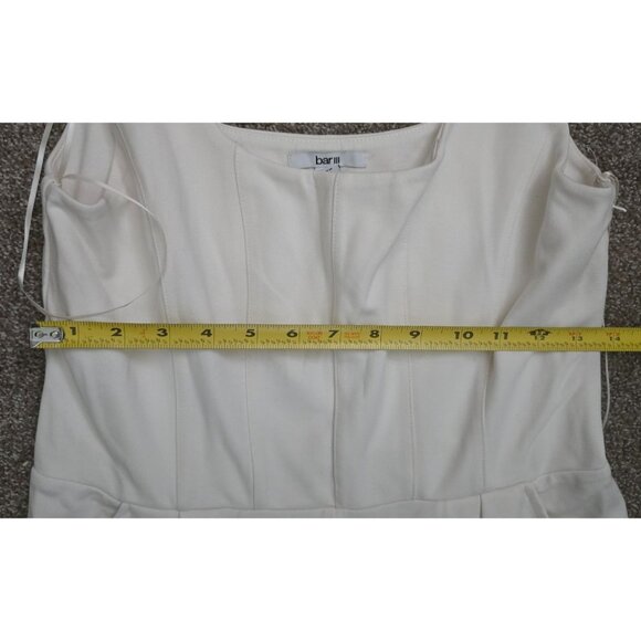 Bar III Womens Core Jumpsuit Small White Sleeveless Wide-Leg Crema Style 1001912 - Picture 6 of 7